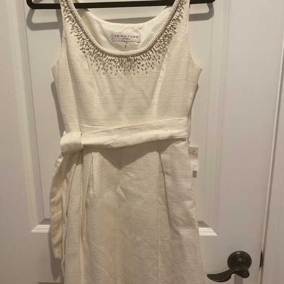 Trina Turk sleeveless Ivory dress - Picture 3 of 6